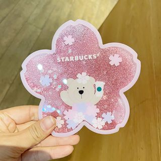 スターバックス(Starbucks)の【スターバックス海外限定】コースター　流れる　ベアリスタ　キラキラ　一点(テーブル用品)