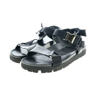 プラダ(PRADA)のPRADA プラダ サンダル UK8(28cm位) 黒 【古着】【中古】(サンダル)