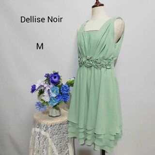 Dellise Noir 極上美品　ドレス　ワンピース　パーティー　М　グリーン(ナイトドレス)
