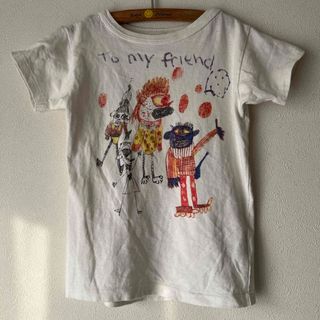 デニムダンガリー(DENIM DUNGAREE)の花丸様専用美品デニム＆ダンガリー落書きモンスターTシャツ130(Tシャツ/カットソー)