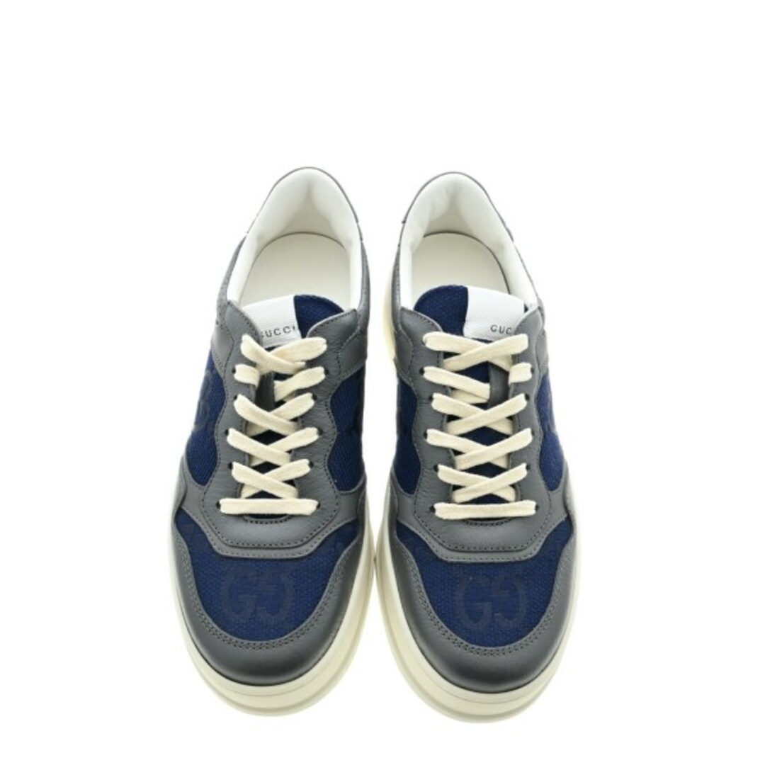 Gucci(グッチ)のGUCCI グッチ スニーカー 6(24.5cm位) 紺xグレー 【古着】【中古】 メンズの靴/シューズ(スニーカー)の商品写真