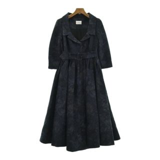 アーデム(Erdem)のErdem アーデム ワンピース 6(S位) 紺(花柄) 【古着】【中古】(ひざ丈ワンピース)