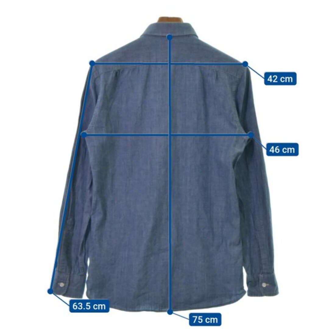 RRL(ダブルアールエル)のRRL ダブルアールエル カジュアルシャツ 14 1/2(XS位) 青 【古着】【中古】 メンズのトップス(シャツ)の商品写真