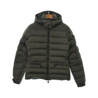 モンクレール(MONCLER)のMONCLER ダウンジャケット/ダウンベスト 0(XS位) カーキ系 【古着】【中古】(ダウンジャケット)