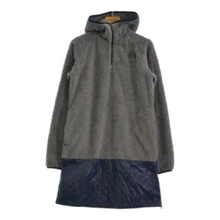 THE NORTH FACE ザノースフェイス ワンピース L グレーx紺 【古着】【中古】(ひざ丈ワンピース)