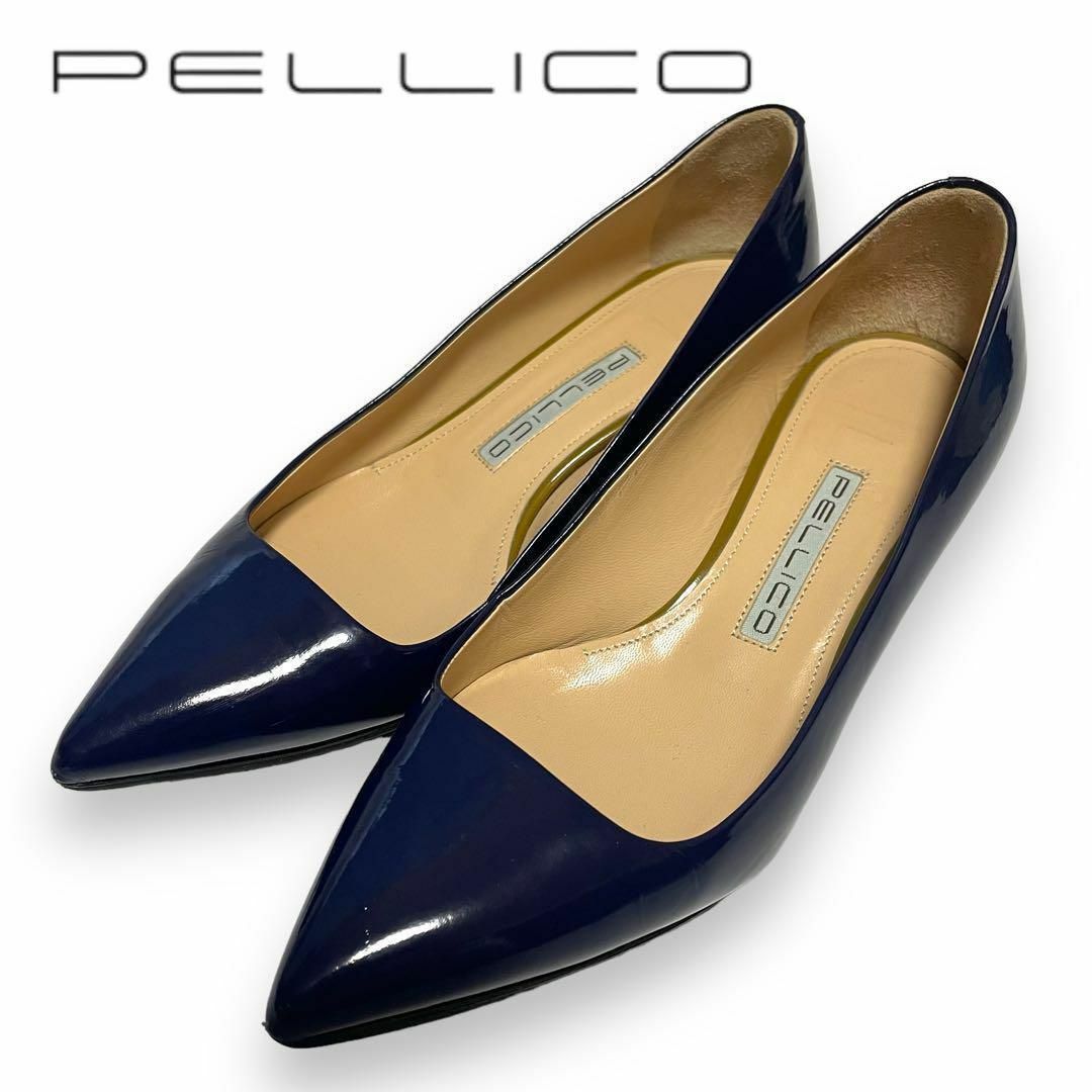 PELLICO(ペリーコ)のPELLICO ペリーコ パンプス エナメル チャンキーヒール レディースの靴/シューズ(ハイヒール/パンプス)の商品写真