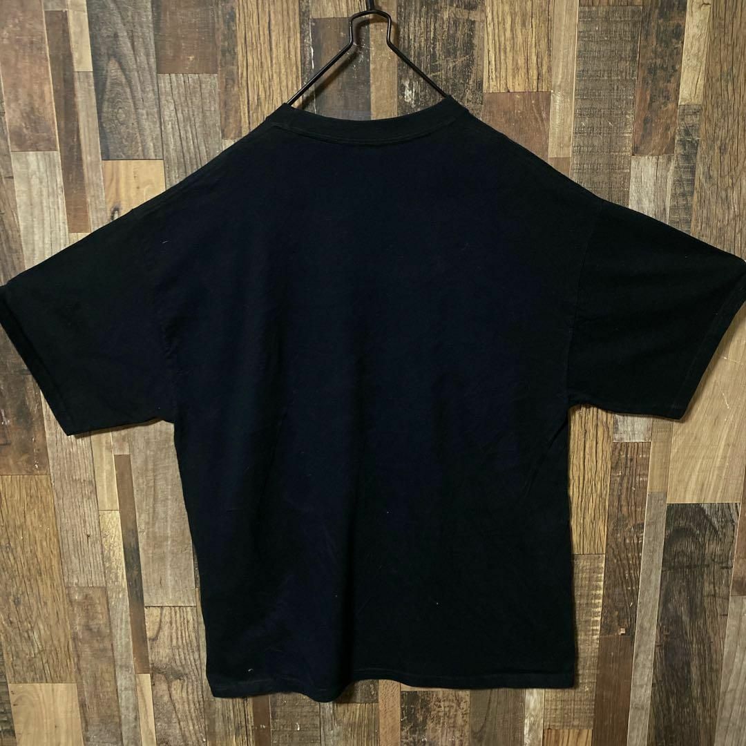ブラック メンズ XL ゆるだぼ 大判 英語 USA古着 半袖 Tシャツ メンズのトップス(Tシャツ/カットソー(半袖/袖なし))の商品写真