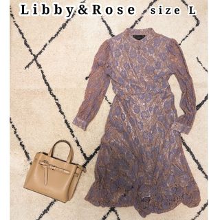 Libby&Rose  花柄総レースワンピース パーティードレス(ロングワンピース/マキシワンピース)