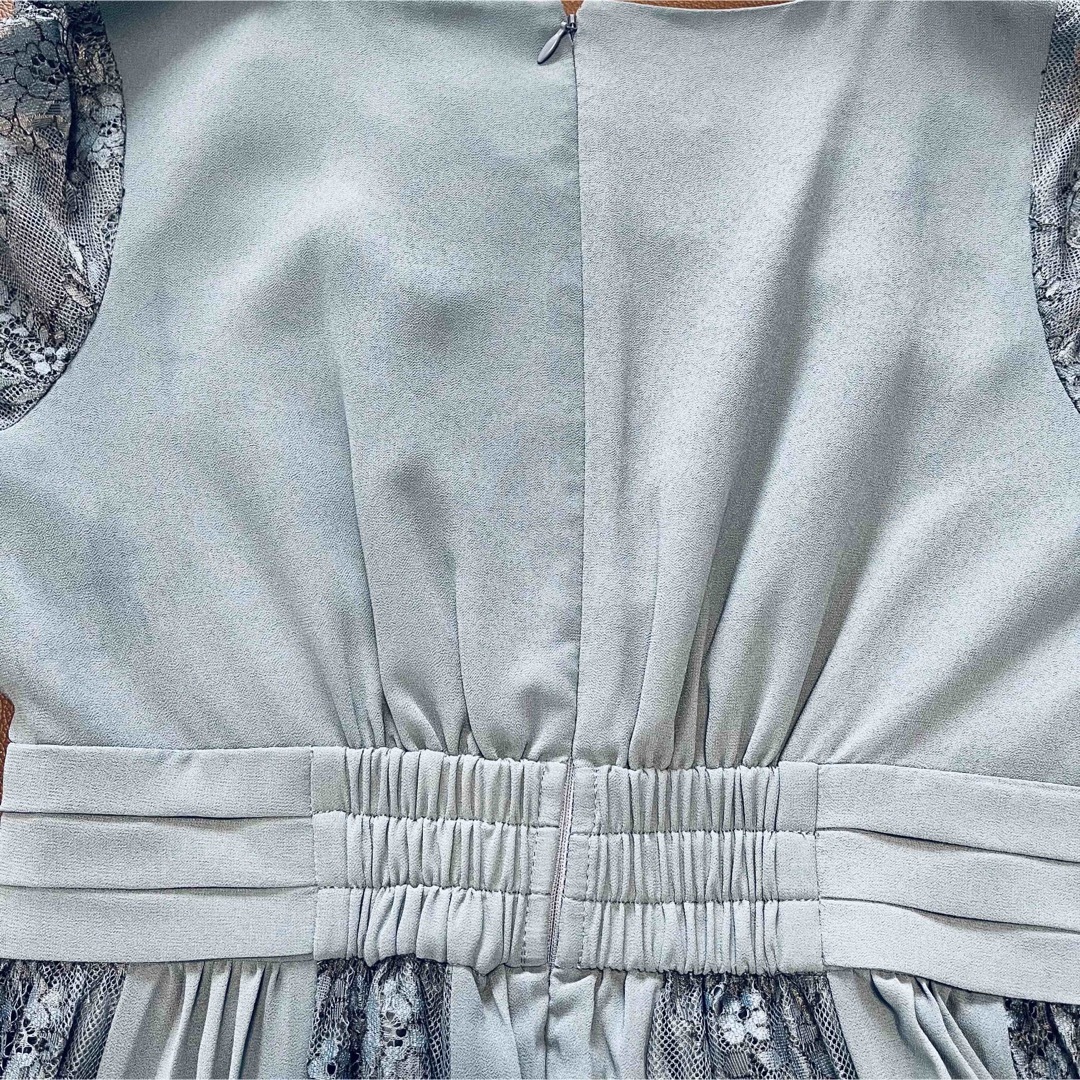 Niana ニアナ　プリーツ×レース　7分袖結婚式ワンピースドレス　ドレス レディースのフォーマル/ドレス(ロングドレス)の商品写真