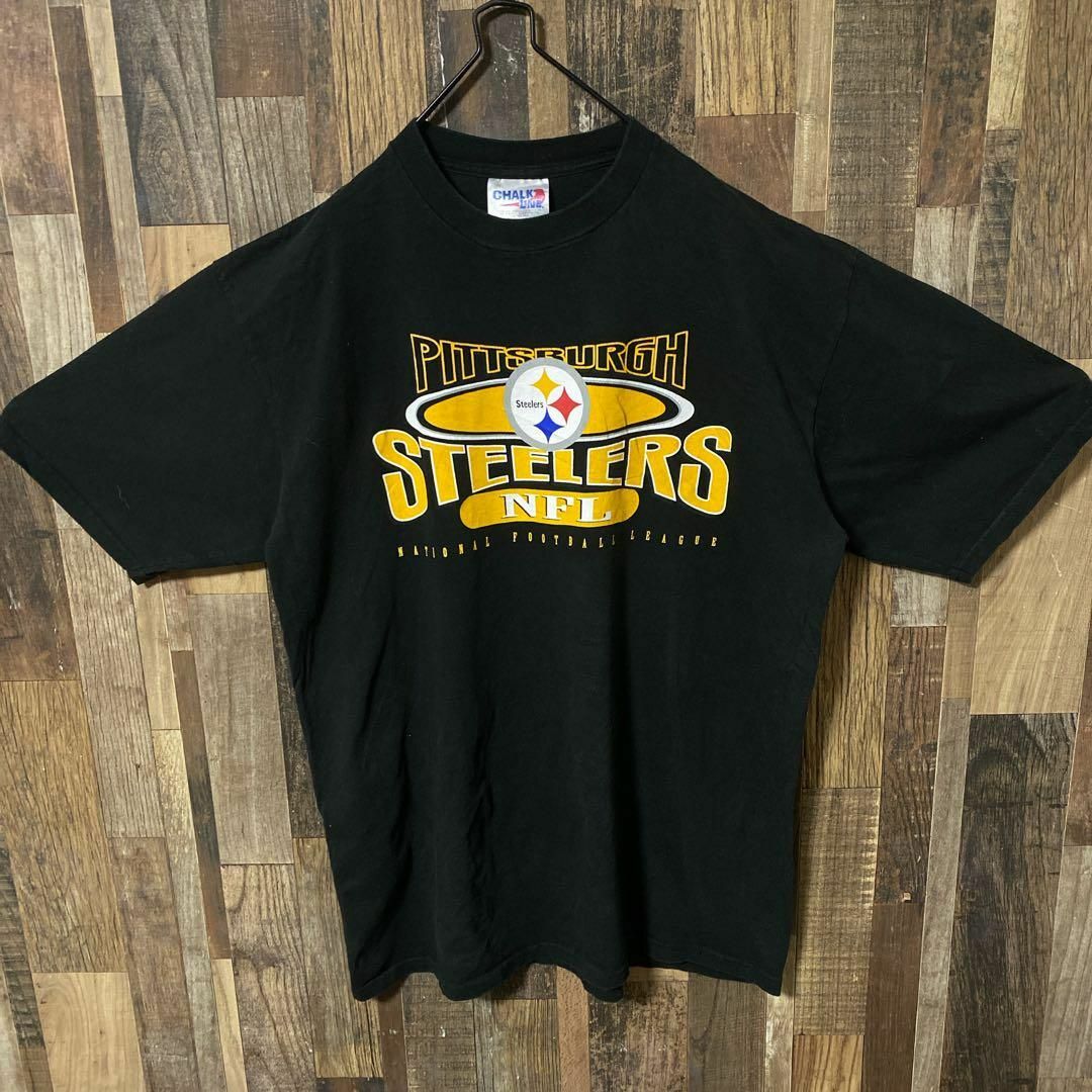 メンズ ブラック カレッジロゴ風 NFL XL USA古着 半袖 Tシャツ メンズのトップス(Tシャツ/カットソー(半袖/袖なし))の商品写真