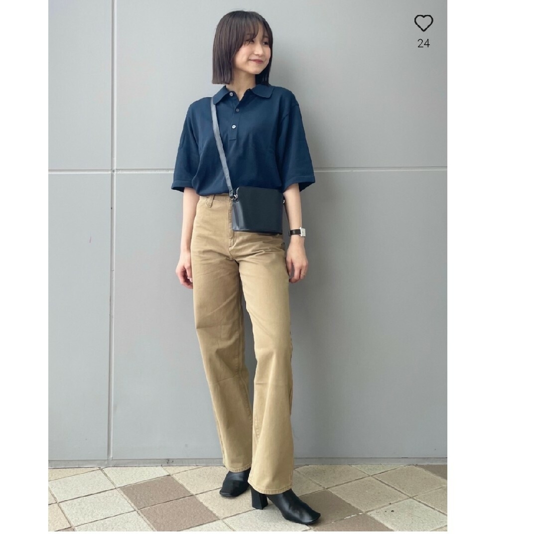 UNIQLO(ユニクロ)のユニクロユー　ニットポロシャツ　Lサイズ メンズのトップス(ポロシャツ)の商品写真