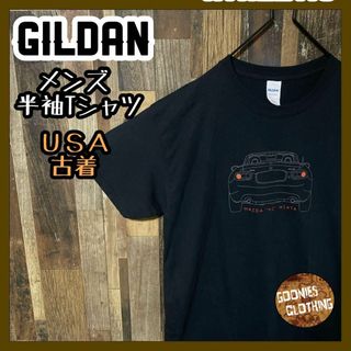 ブラック メンズ ギルダン マツダ 車 L USA古着 半袖 Tシャツ(Tシャツ/カットソー(半袖/袖なし))