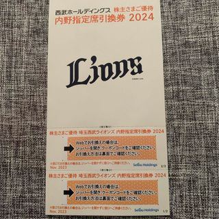 埼玉西武ライオンズ - 西武HD株主優待　内野指定席引換券2024