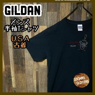 ブラック メンズ ギルダン ストーン L USA古着 半袖 Tシャツ(Tシャツ/カットソー(半袖/袖なし))