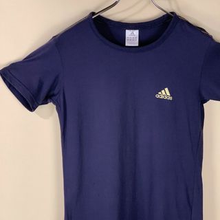 アディダス(adidas)のアディダス adidas スポーツ Tシャツ トレーニング シャツ 半袖 M 紺(Tシャツ(半袖/袖なし))