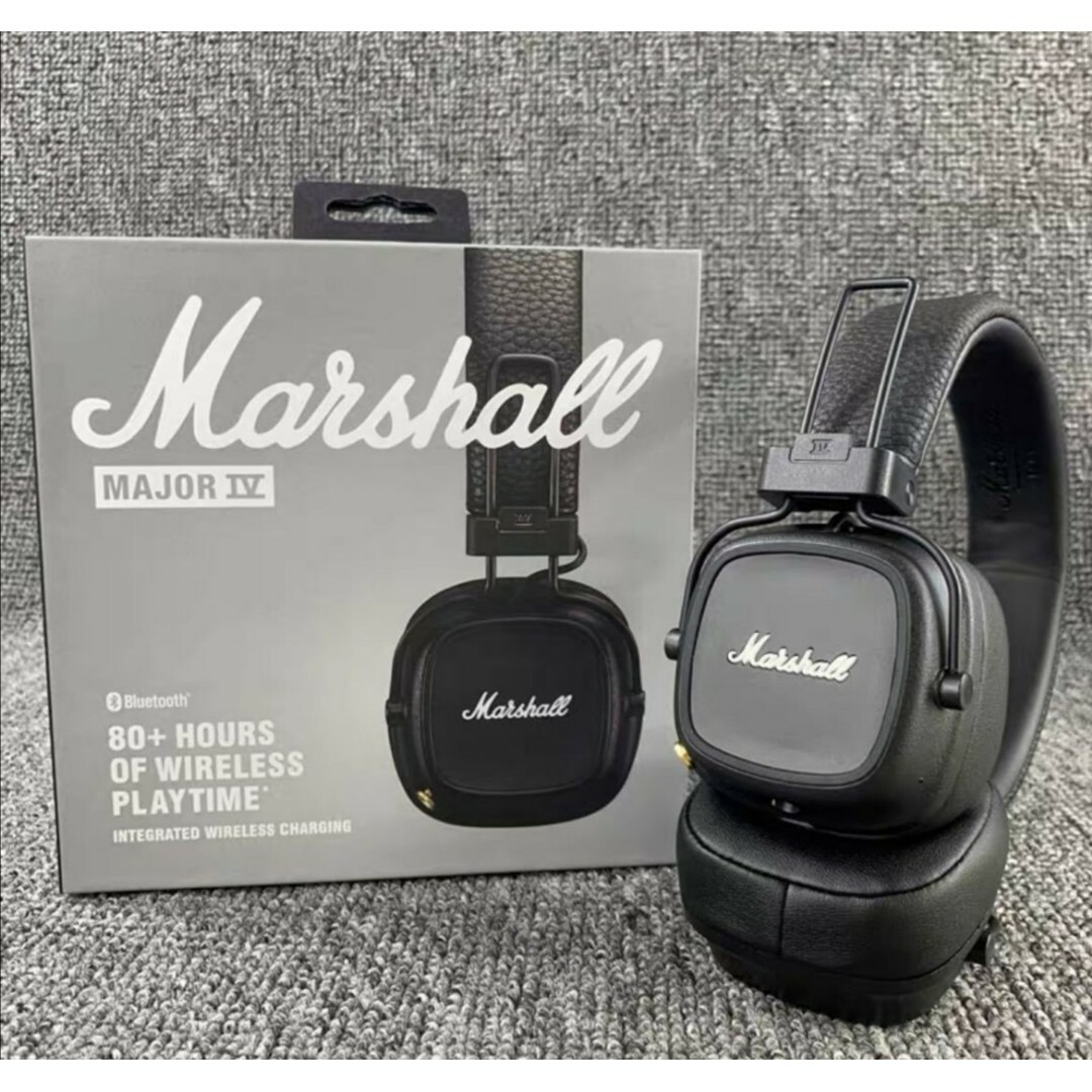 Marshall(マーシャル)のwp Marshall MAJOR Ⅳ　ブラック　bluetooth スマホ/家電/カメラのオーディオ機器(ヘッドフォン/イヤフォン)の商品写真