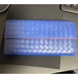 ボッテガヴェネタ(Bottega Veneta)の『美品』BOTTEGAVENETA イントレチャートロングウォレット　二つ折り (財布)