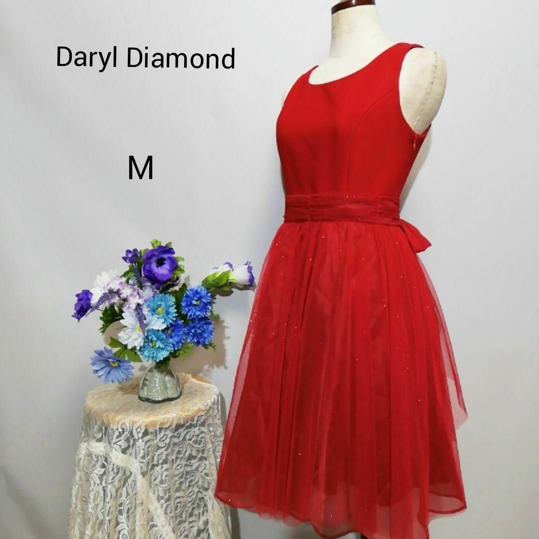 Daryl Diamond 極上美品　ドレス　ワンピース　パーティー　М　赤色 レディースのフォーマル/ドレス(ナイトドレス)の商品写真