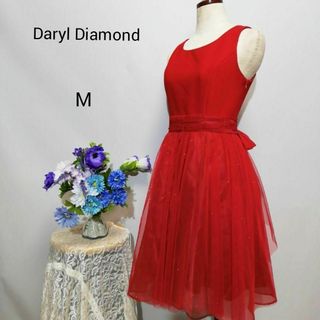 Daryl Diamond 極上美品　ドレス　ワンピース　パーティー　М　赤色(ナイトドレス)