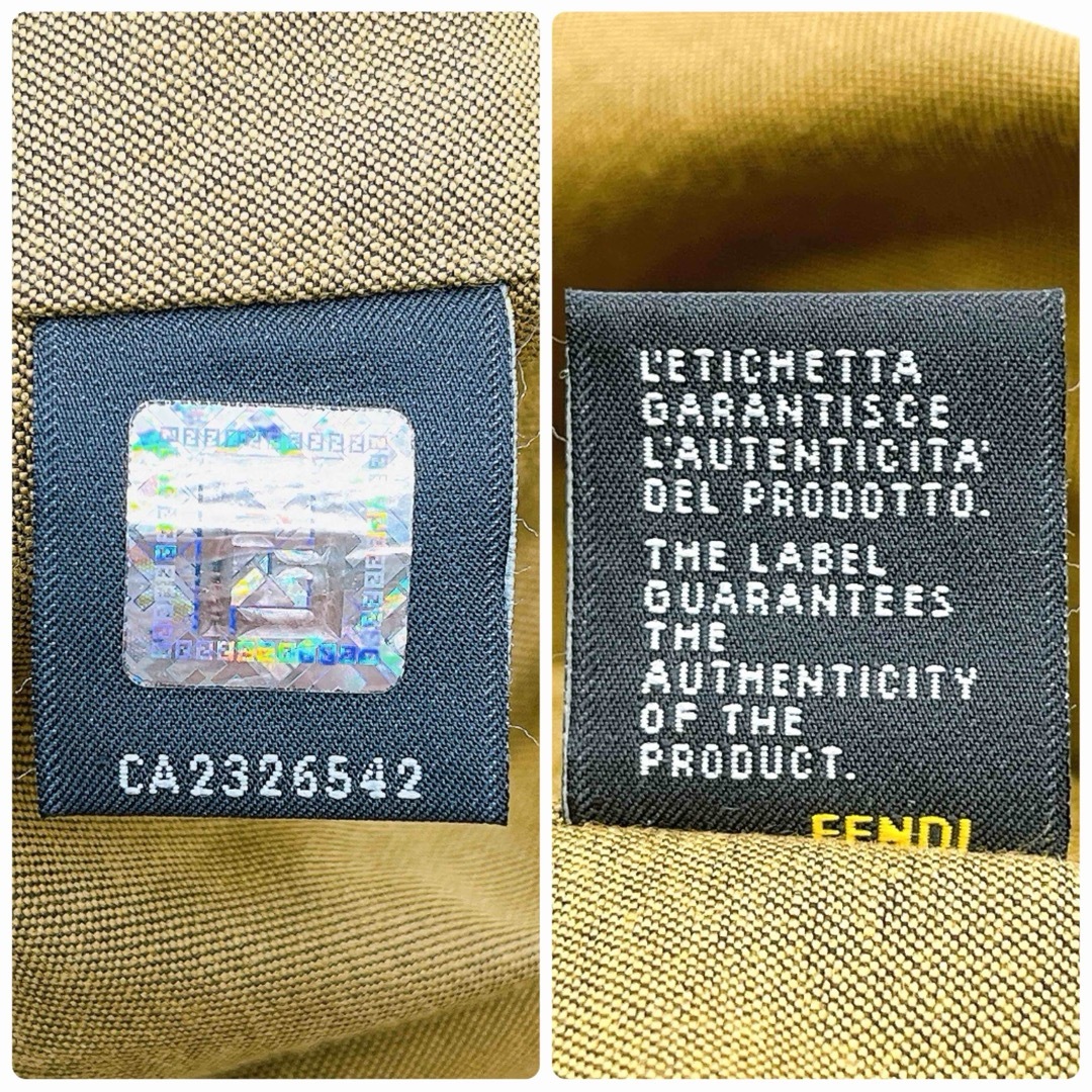 FENDI(フェンディ)の美品 フェンディ キャンバス レオパード トートバッグ 茶 赤 ユニセックス レディースのバッグ(トートバッグ)の商品写真