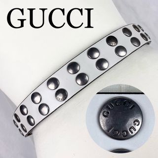 グッチ(Gucci)の希少✨GUCCI ベルト　ウエストベルト　ボタン　シルバー金具　レザー　ホワイト(ベルト)