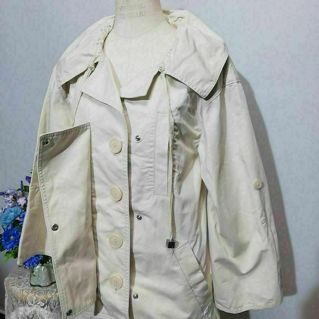 JILLSTUART(ジルスチュアート)のジルスチュアート　極上美品　ロングコート　コットン100% 白色系 レディースのジャケット/アウター(その他)の商品写真