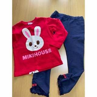 ミキハウス(mikihouse)のミキハウス　100cm ロンT パンツ 長袖Tシャツ 長ズボン まとめて セット(Tシャツ/カットソー)