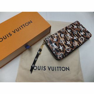 ルイヴィトン(LOUIS VUITTON)のラウンドファスナー長財布 ジッピーウォレット モノグラム ジャングル レオパード(財布)