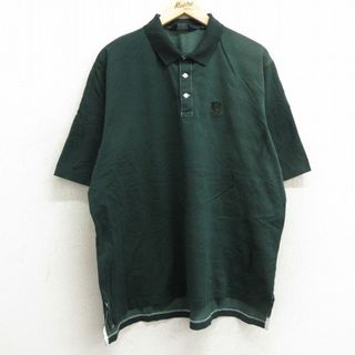 ラルフローレン(Ralph Lauren)のXL★古着 ラルフローレン Ralph Lauren ポロゴルフ 半袖 ブラント ポロ シャツ メンズ 90年代 90s パインバレー 木 大きいサイズ コットン 鹿の子 緑 グリーン 24apr10 中古 トップス(ポロシャツ)