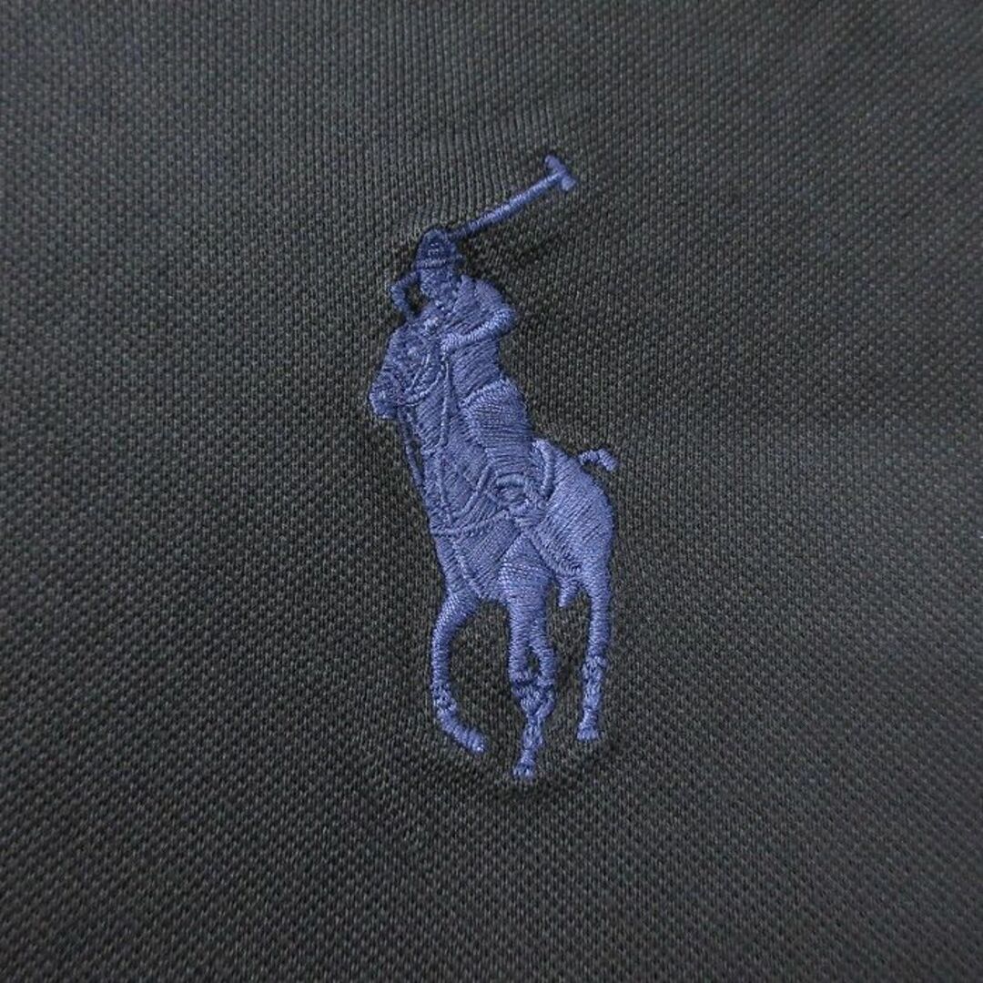 Ralph Lauren(ラルフローレン)のL★古着 ラルフローレン Ralph Lauren 半袖 ブラント ポロ シャツ メンズ 90年代 90s ワンポイントロゴ コットン 鹿の子 黒 ブラック 24apr10 中古 トップス メンズのトップス(ポロシャツ)の商品写真