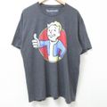 XL★古着 半袖 Tシャツ メンズ ゲーム フォールアウト クルーネック 濃グ…