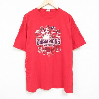 XL★古着 半袖 Tシャツ メンズ MLB ボストンレッドソックス ムーキーベッツ 大きいサイズ コットン クルーネック 赤 レッド メジャーリーグ ベースボール 野球 24apr10 中古(Tシャツ/カットソー(半袖/袖なし))