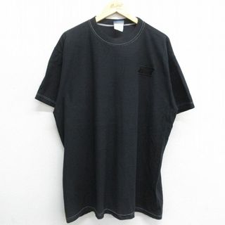 リーボック(Reebok)のXL★古着 リーボック REEBOK 半袖 ビンテージ Tシャツ メンズ 00年代 00s ワンポイントロゴ 大きいサイズ クルーネック 黒 ブラック 24apr10 中古(Tシャツ/カットソー(半袖/袖なし))