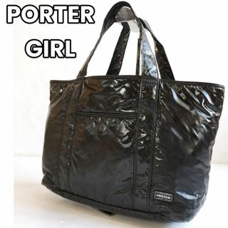 ポーター(PORTER)の【✨水玉のかくれんぼ】　ポーター ガール ドット柄 ナイロンミニトート　ブラック(トートバッグ)