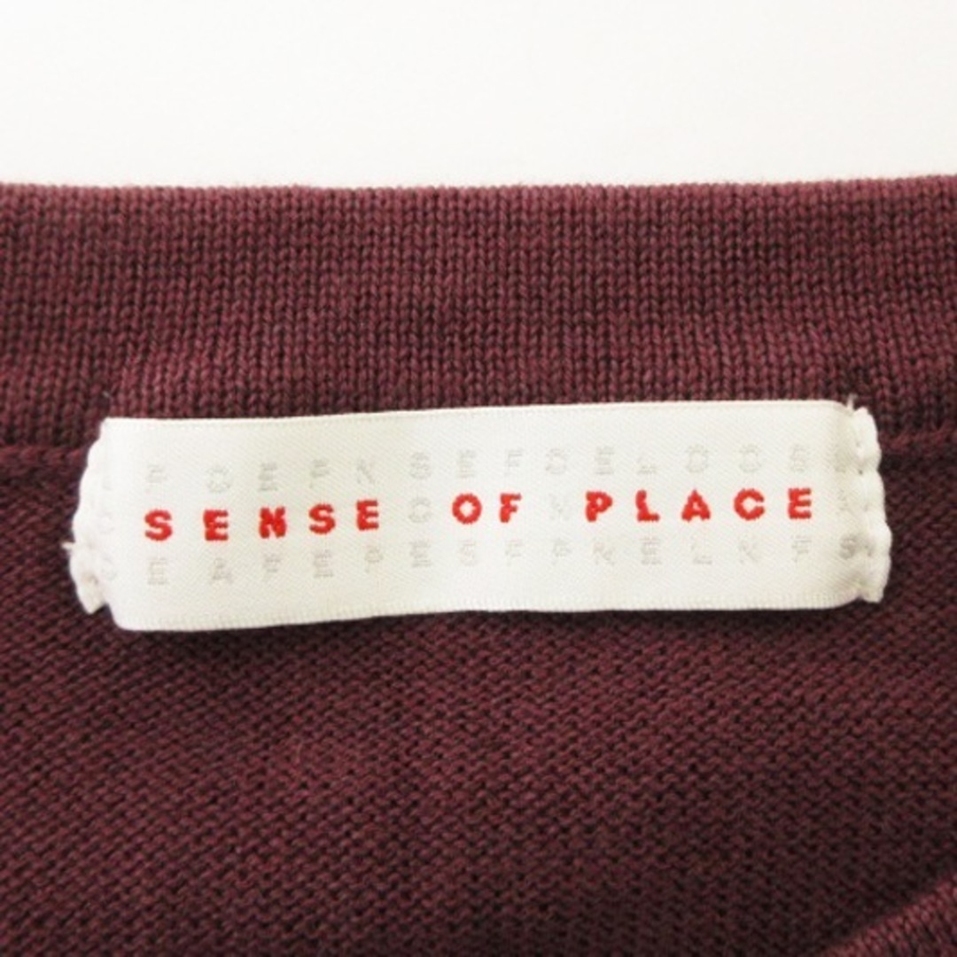 SENSE OF PLACE by URBAN RESEARCH(センスオブプレイスバイアーバンリサーチ)のアーバンリサーチ ニット セーター ノースリーブ フリンジ ワインレッド系 F レディースのトップス(ニット/セーター)の商品写真