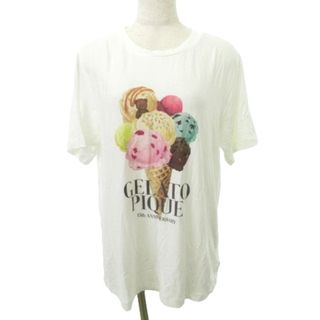 ジェラートピケ(gelato pique)のジェラートピケ タグ付き 23AW 【15th】 Tシャツ フリー 白 ■052(Tシャツ(半袖/袖なし))