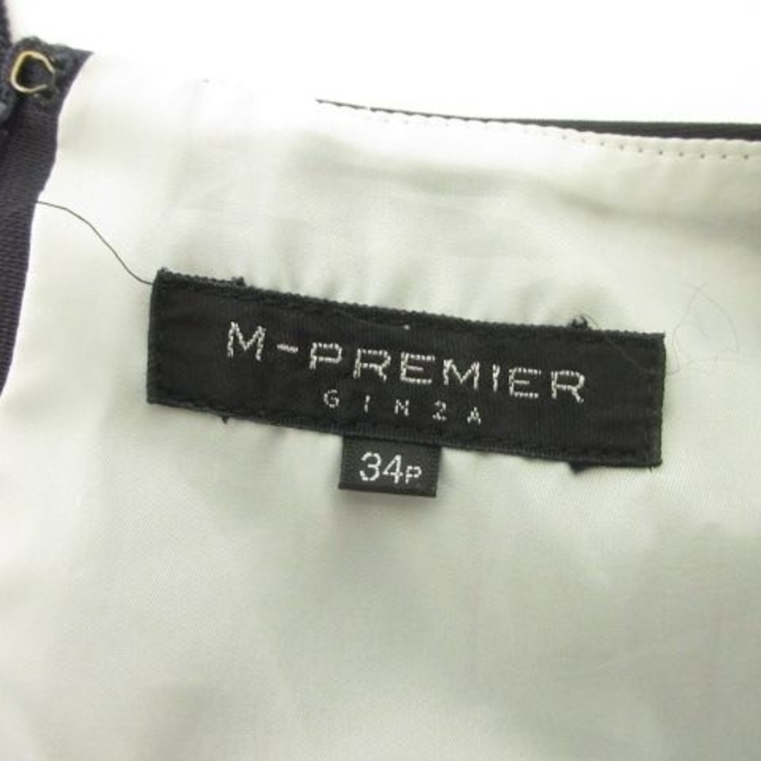 M-premier(エムプルミエ)のエムプルミエ ワンピース ノースリーブ ひざ丈 34 マルチカラー ■052 レディースのワンピース(ひざ丈ワンピース)の商品写真