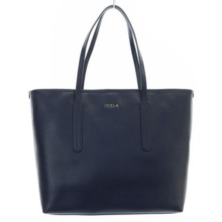 フルラ(Furla)のフルラ トートバッグ ハンドバッグ レザー ロゴ 紺(トートバッグ)