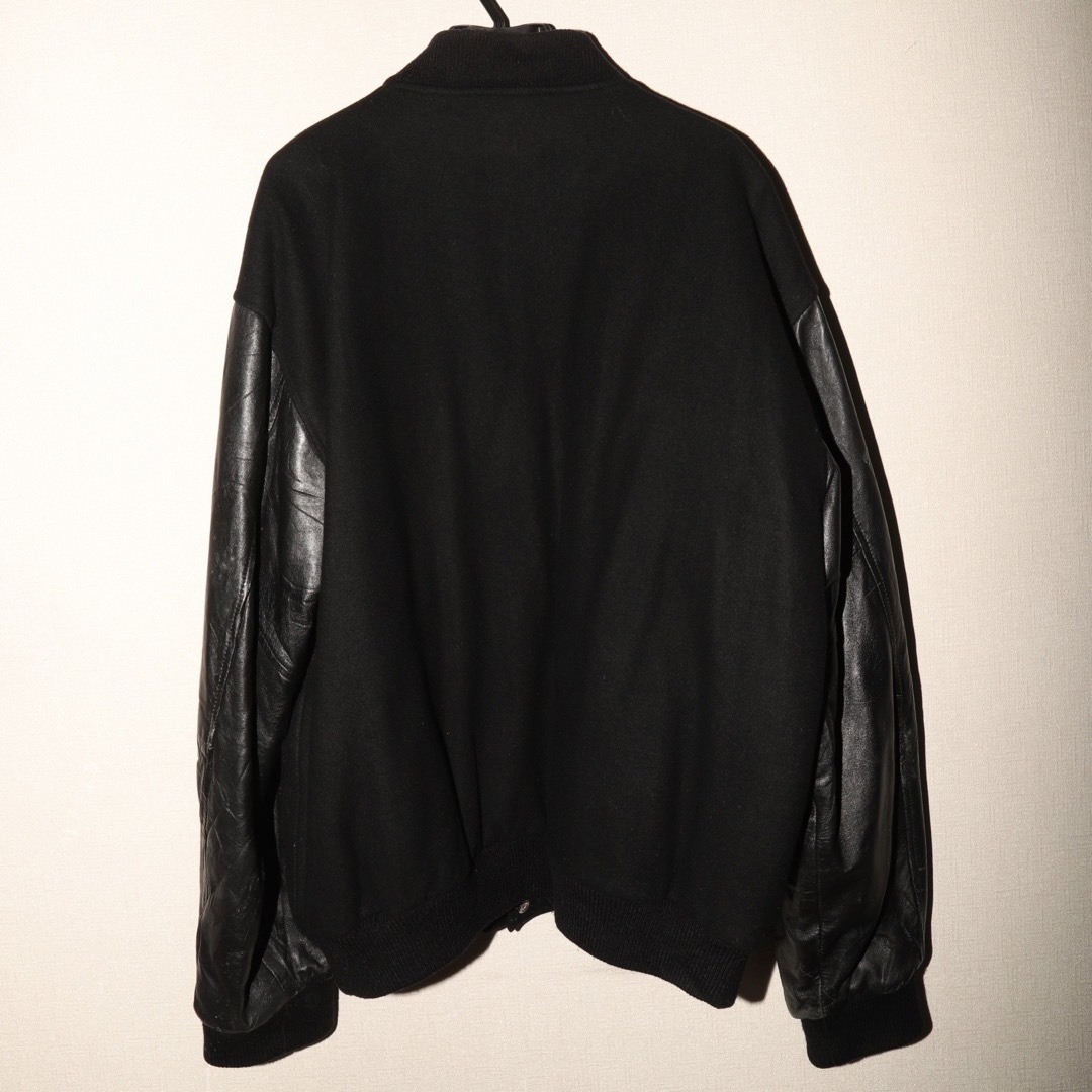 80's vintage スタジャン　袖レザー　ヴィンテージ　ウール メンズのジャケット/アウター(スタジャン)の商品写真