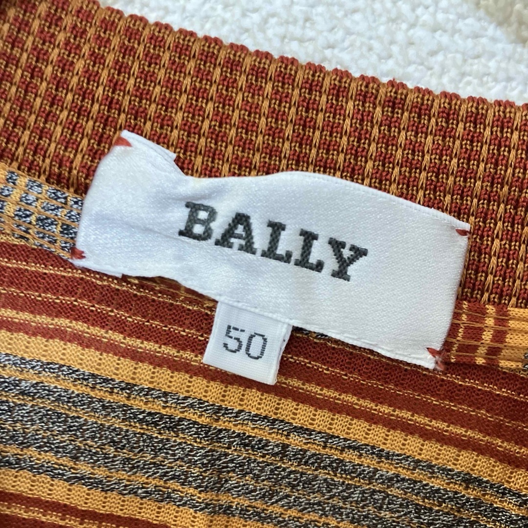 Bally(バリー)のBALLY バリー　ポロシャツ　ボーダー　サイズ50 オレンジ メンズのトップス(ポロシャツ)の商品写真