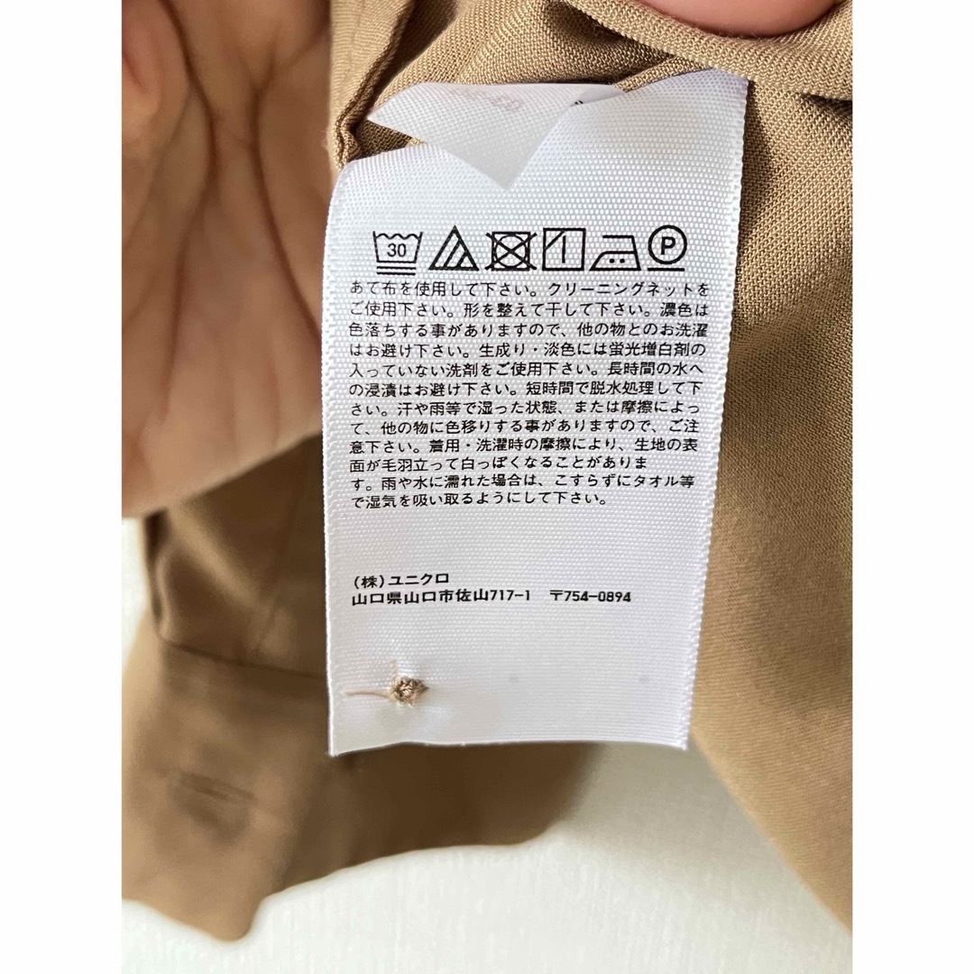 UNIQLO(ユニクロ)のユニクロ　茶色　前空き　 シャツ　 レディースのトップス(シャツ/ブラウス(長袖/七分))の商品写真