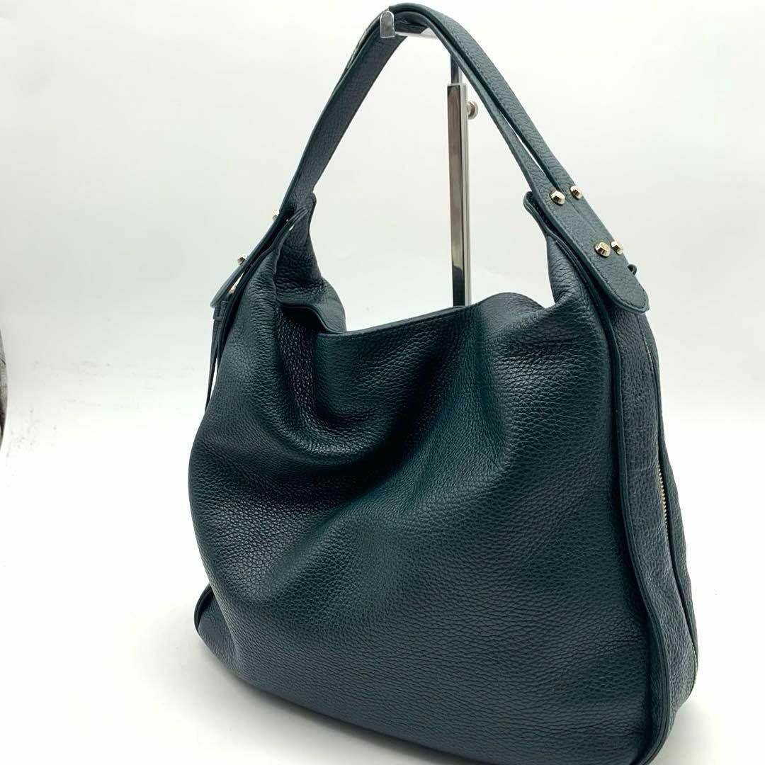 Furla(フルラ)の美品 フルラ ワンショルダーバッグ シボ革 緑 グリーン 肩掛け レディースのバッグ(ハンドバッグ)の商品写真