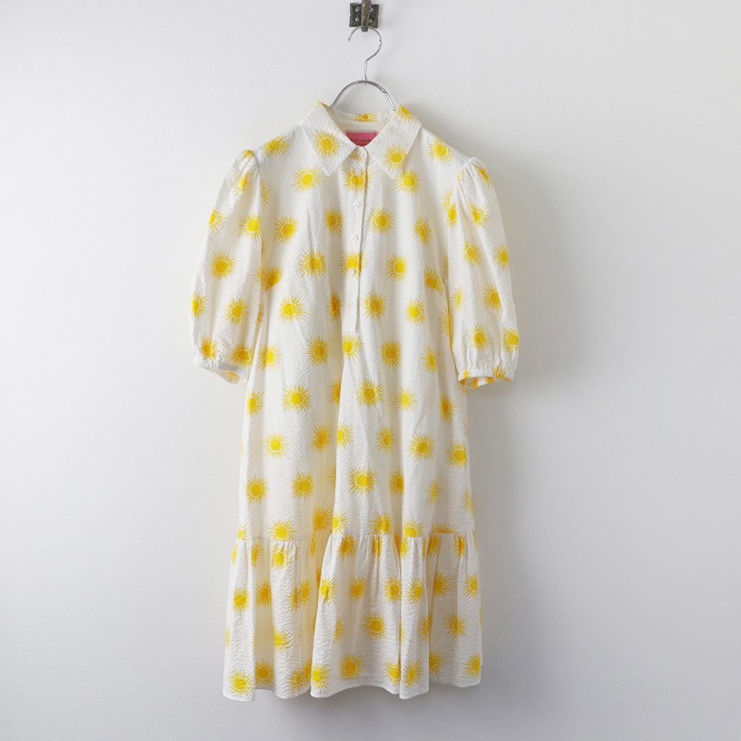 ケイトスペード ニューヨーク kate spade new york Suns Lake Dress 太陽柄 襟付き ワンピース M/ホワイトイエロー【2400013809085】 レディースのワンピース(その他)の商品写真