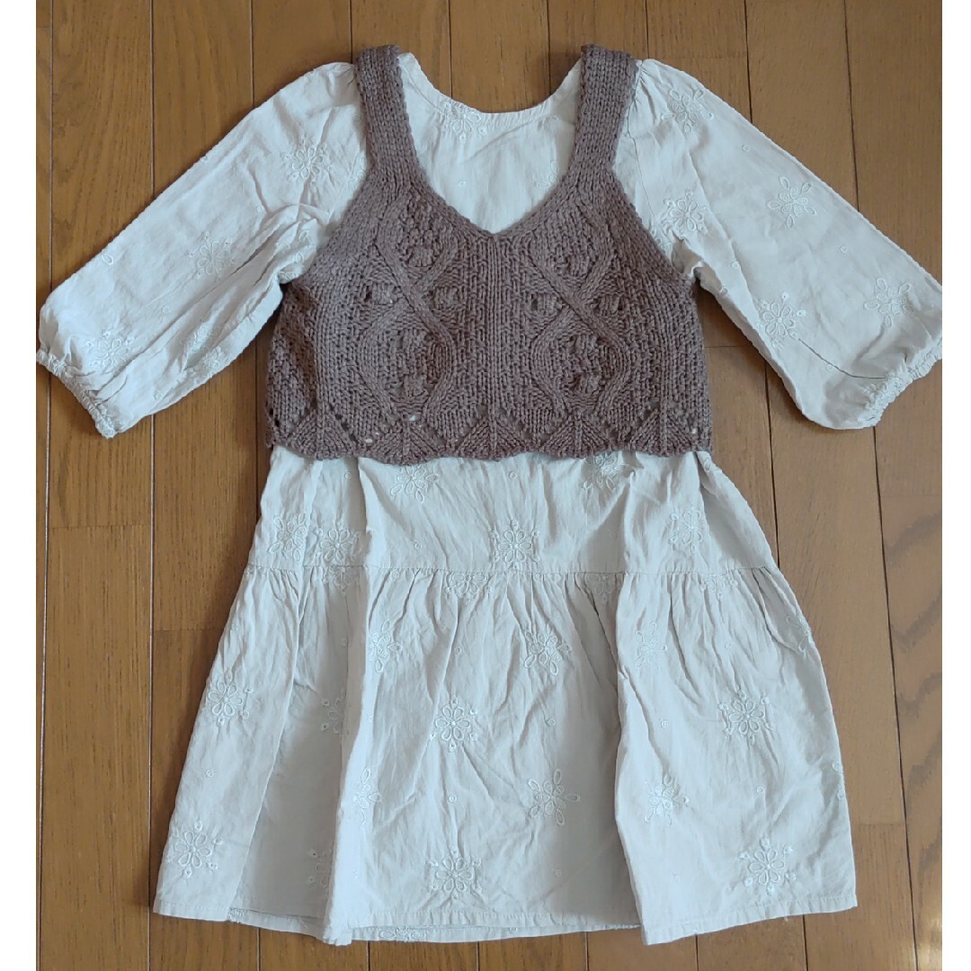 petit main(プティマイン)のpetit main　ワンピース　120cm キッズ/ベビー/マタニティのキッズ服女の子用(90cm~)(ワンピース)の商品写真