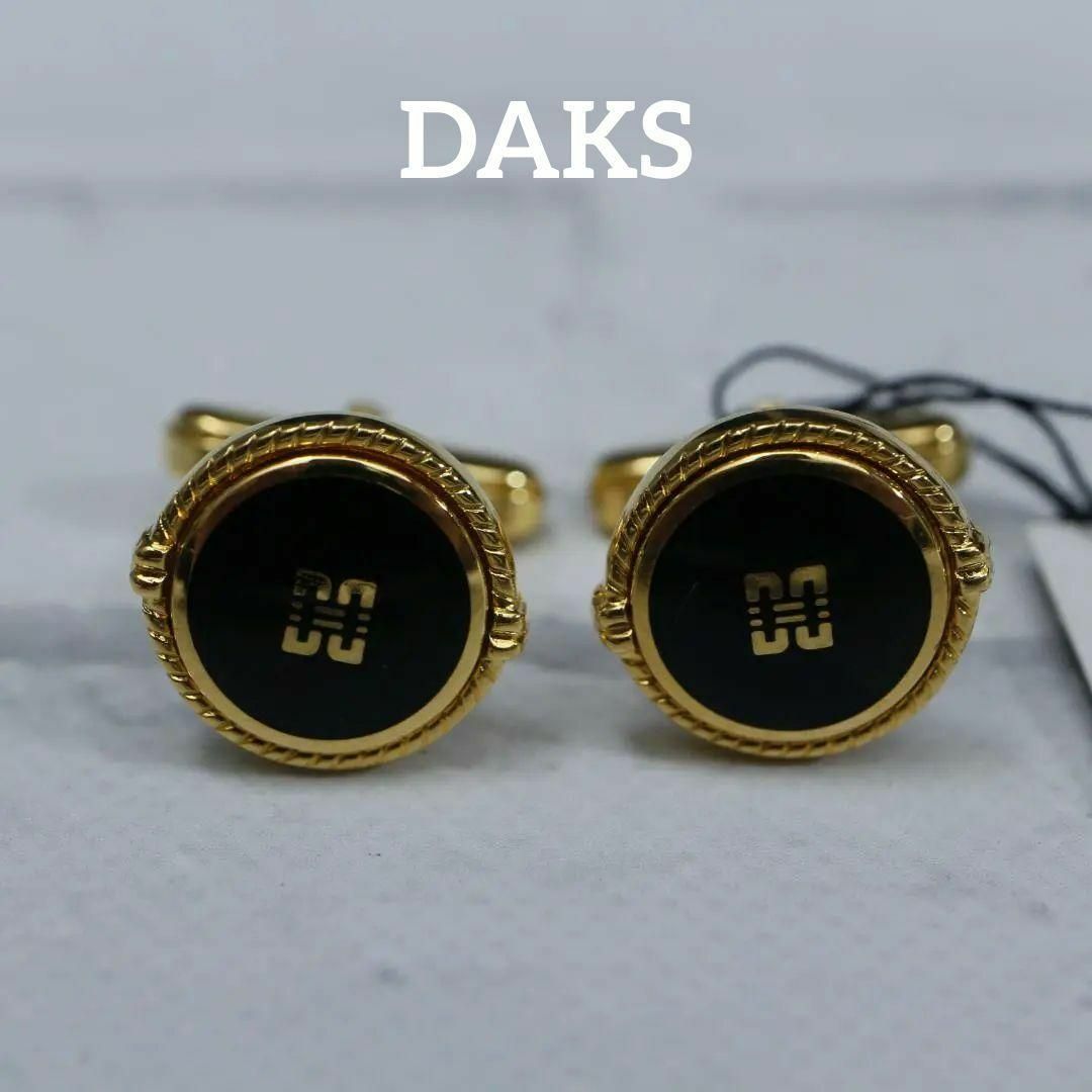 DAKS(ダックス)の【匿名配送】DAKS ダックス カフス ゴールド ロゴ シンプル メンズのファッション小物(カフリンクス)の商品写真