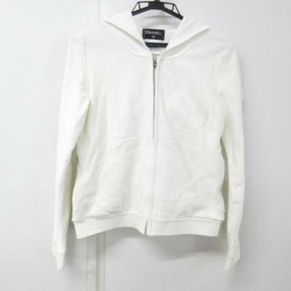 CHANEL(シャネル) パーカー サイズ34 S レディース - P46188 白 長袖/ジップアップ/2013年