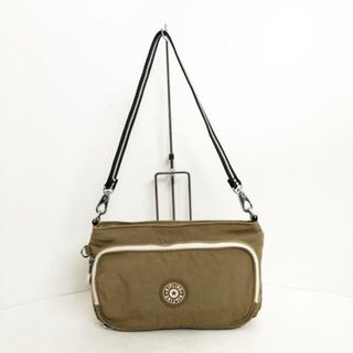 キプリング(kipling)のKipling(キプリング) ショルダーバッグ - ベージュ×ダークグレー×白 ミニバッグ ナイロン(ショルダーバッグ)