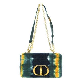 クリスチャンディオール(Christian Dior)のDIOR/ChristianDior(ディオール/クリスチャンディオール) ショルダーバッグ レディース美品  ディオール カロ スモール バッグ ダークネイビー×ブルーグリーン×イエロー チェーンショルダー/ストラップ着脱可/タイダイ デニム(ショルダーバッグ)