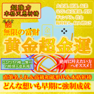 【本格祈祷 黄金超金運】財運 起業 宝くじ 投資 縁結び縁切り 霊視占い お守り(その他)