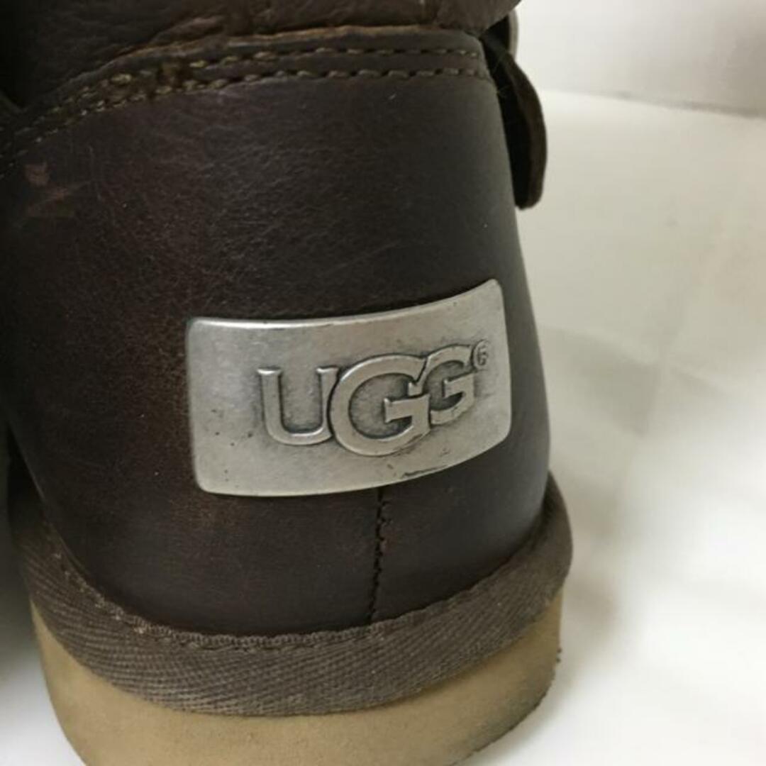 UGG(アグ)のUGG(アグ) ブーツ 24 レディース ケンジントン 5678 ダークブラウン レザー×ムートン レディースの靴/シューズ(ブーツ)の商品写真